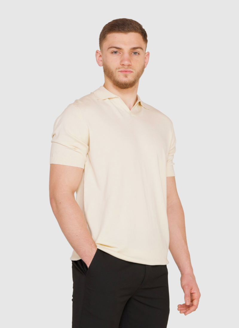 Silk V-neck Polo Shirt - Alden & Ash