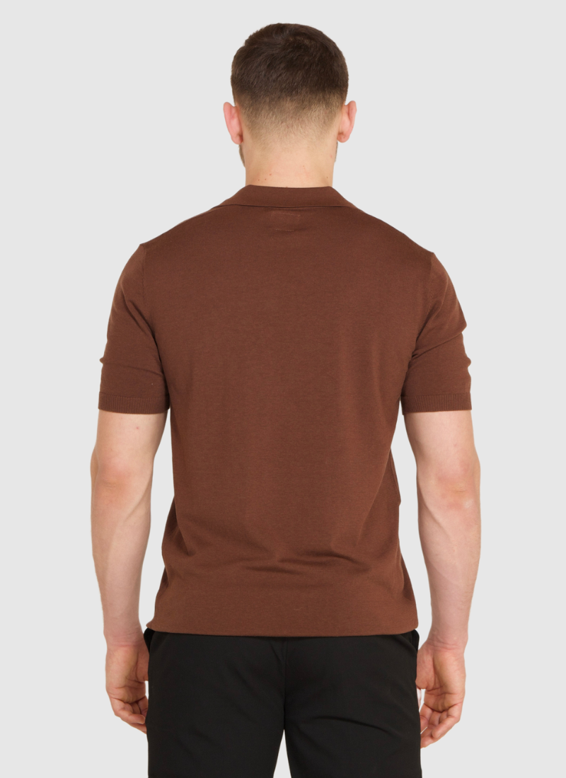 Silk V-neck Polo Shirt - Alden & Ash