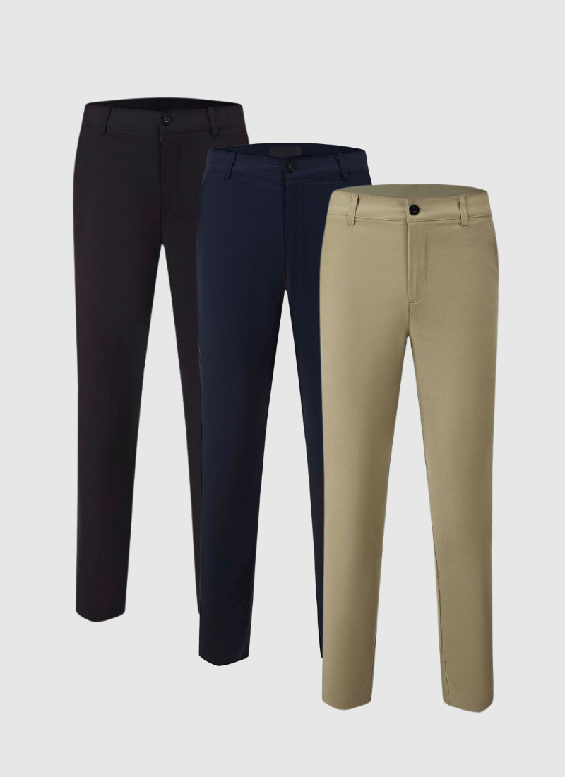 Lightweight stretch chinos - 3 pack