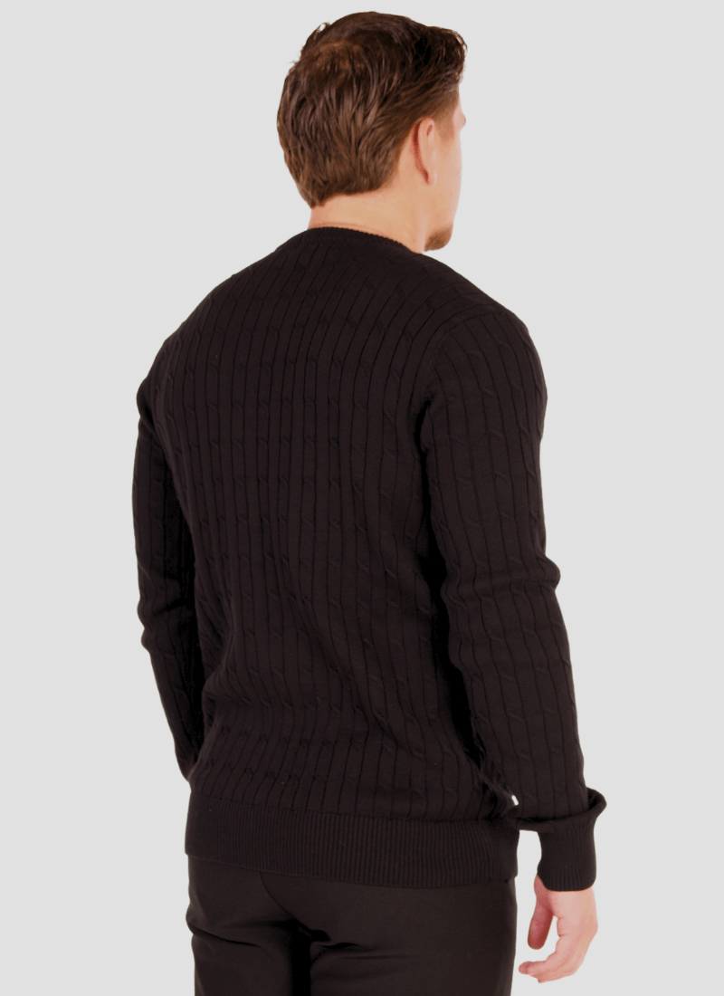 Cable Knit Cotton Sweater - Alden & Ash