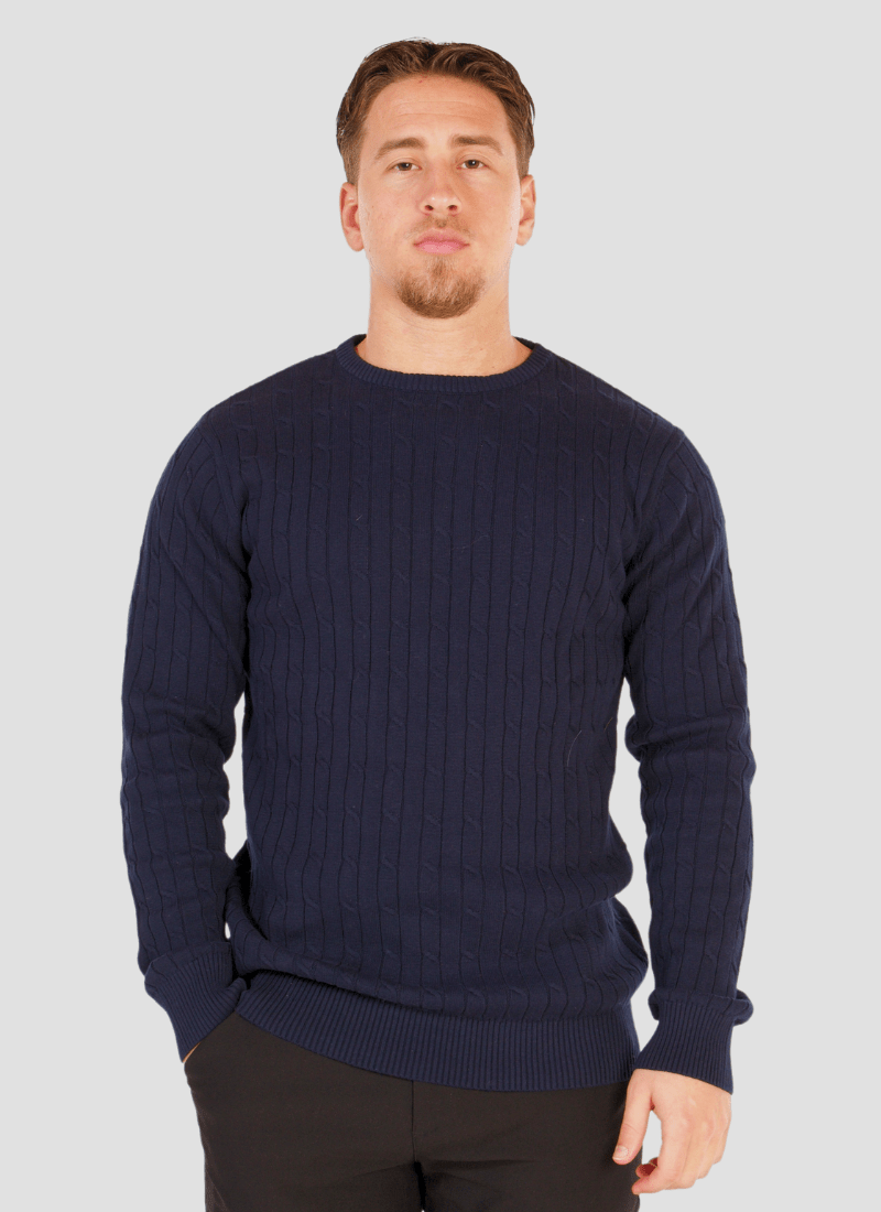 Cable Knit Cotton Sweater - Alden & Ash