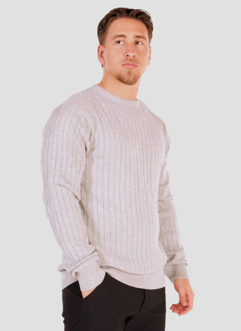 Cable Knit Cotton Sweater - Alden & Ash