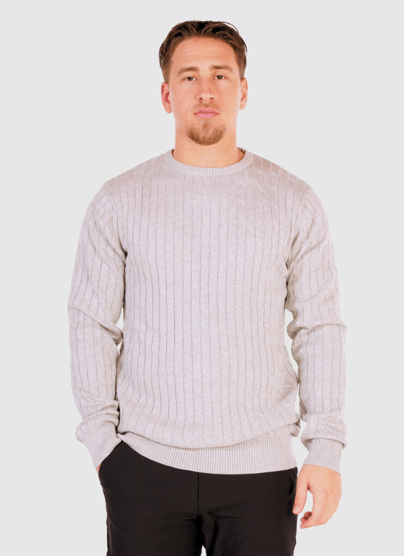 Cable Knit Cotton Sweater - Alden & Ash