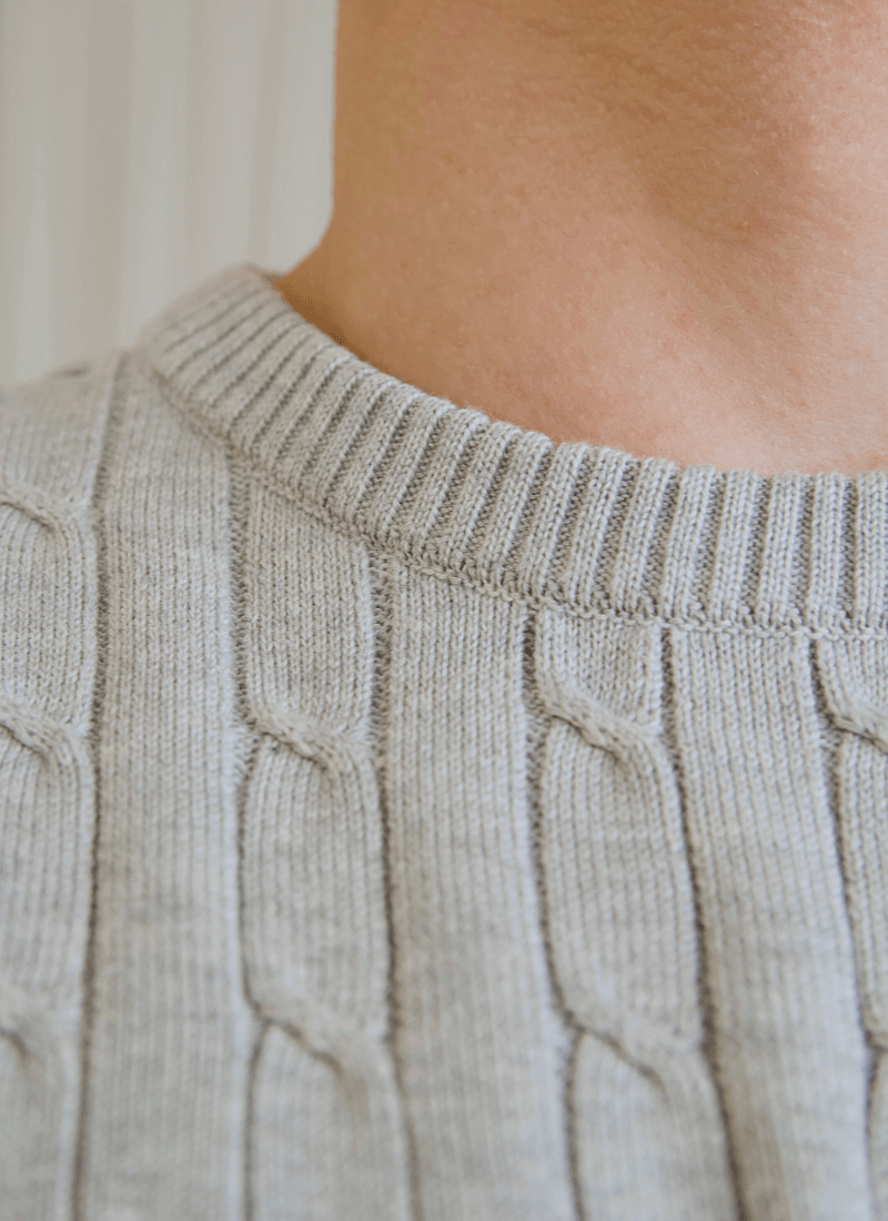 Cable Knit Cotton Sweater - Alden & Ash