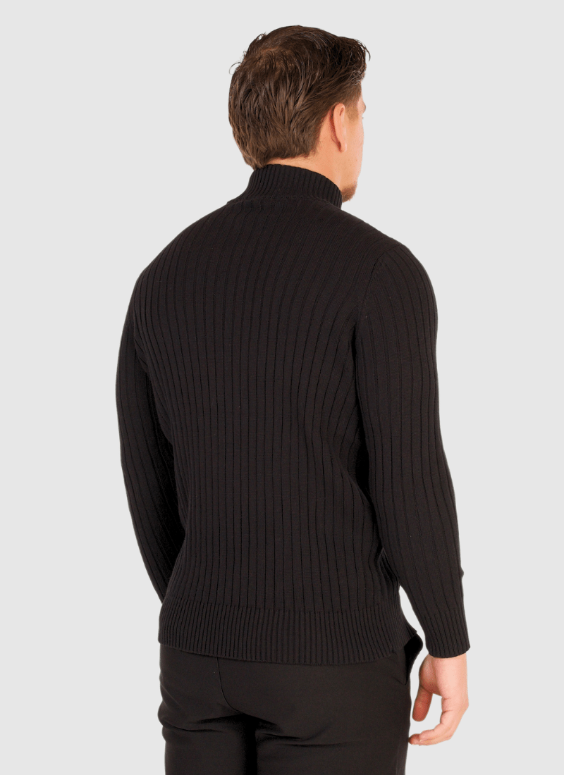 Full-Zip Cotton Knit Cardigan