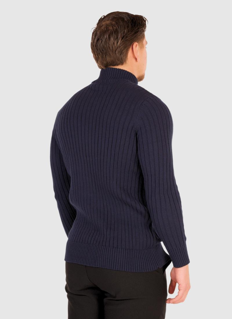 Full-Zip Cotton Knit Cardigan - Alden & Ash