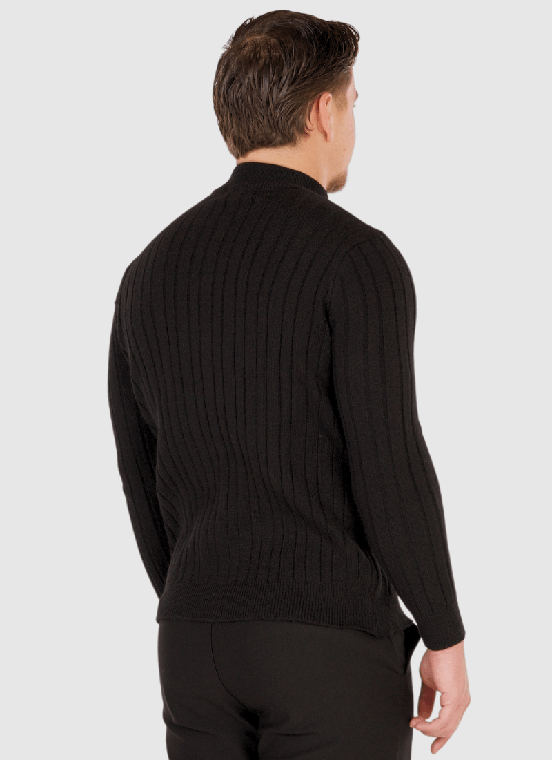 Quarter-Zip Cable Knit Sweater - Alden & Ash