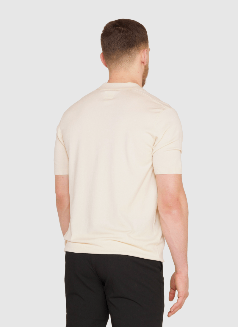 Silk V-neck Polo Shirt