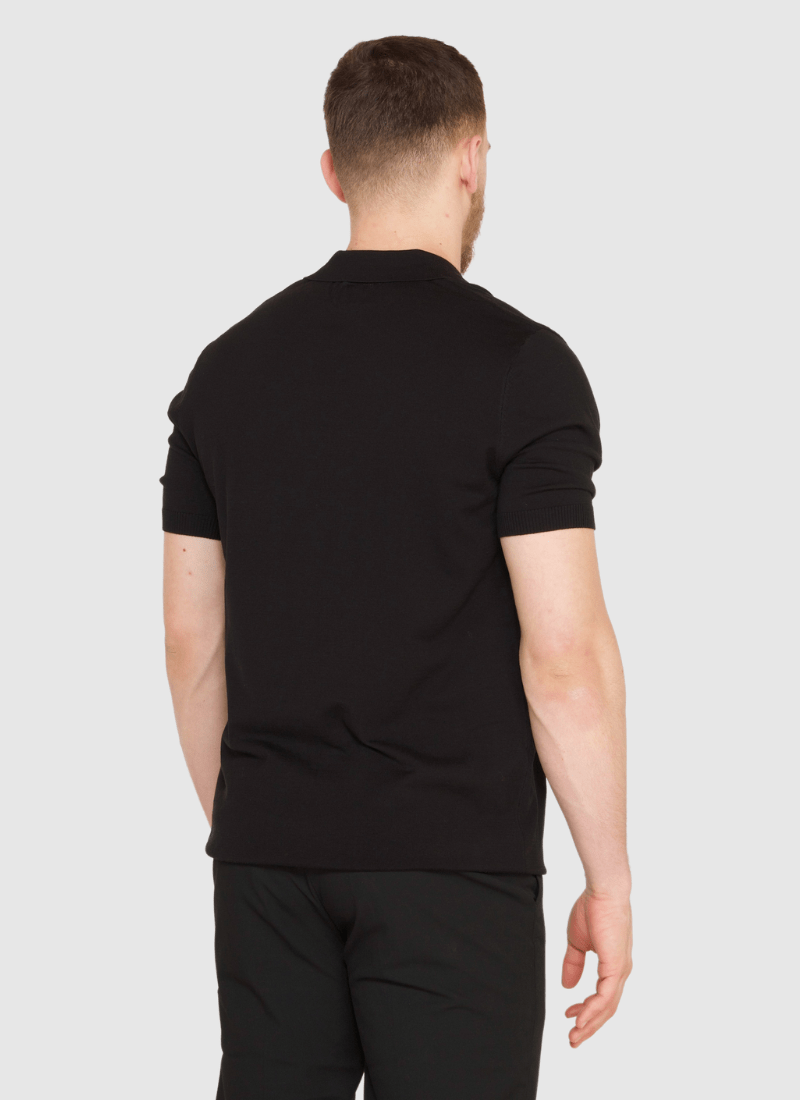 Silk V-neck Polo Shirt