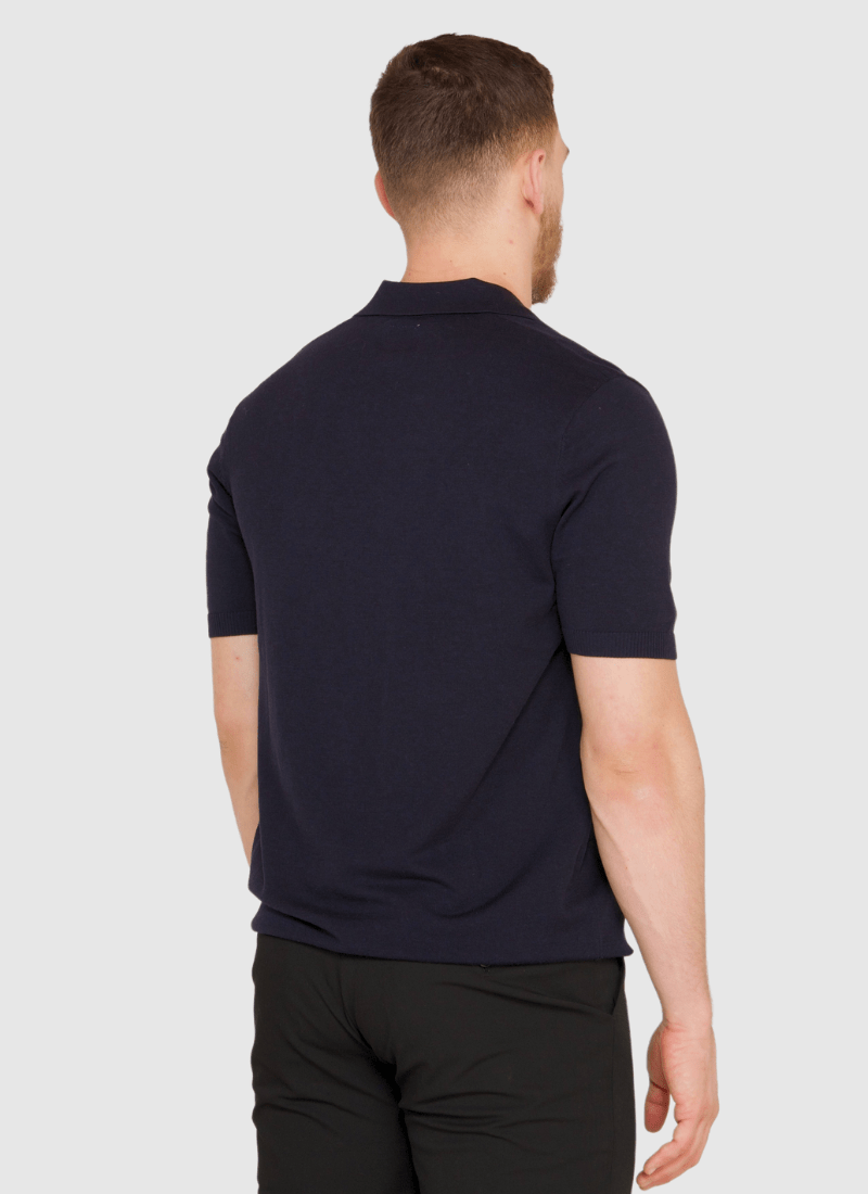 Silk V-neck Polo Shirt