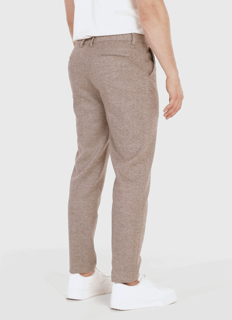 Thickened Melange Wool-Mix Trousers - Alden & Ash