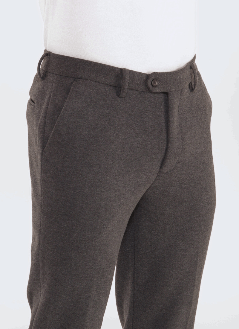 Thickened Melange Wool-Mix Trousers - Alden & Ash