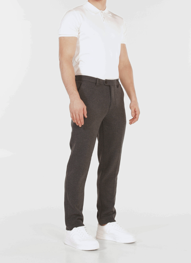 Thickened Melange Wool-Mix Trousers - Alden & Ash